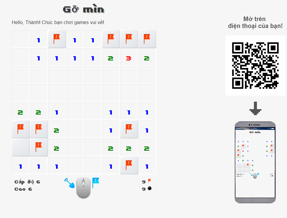 Game gỡ mìn - dò mìn (minefield) Game gỡ mìn - dò mìn (minefield)