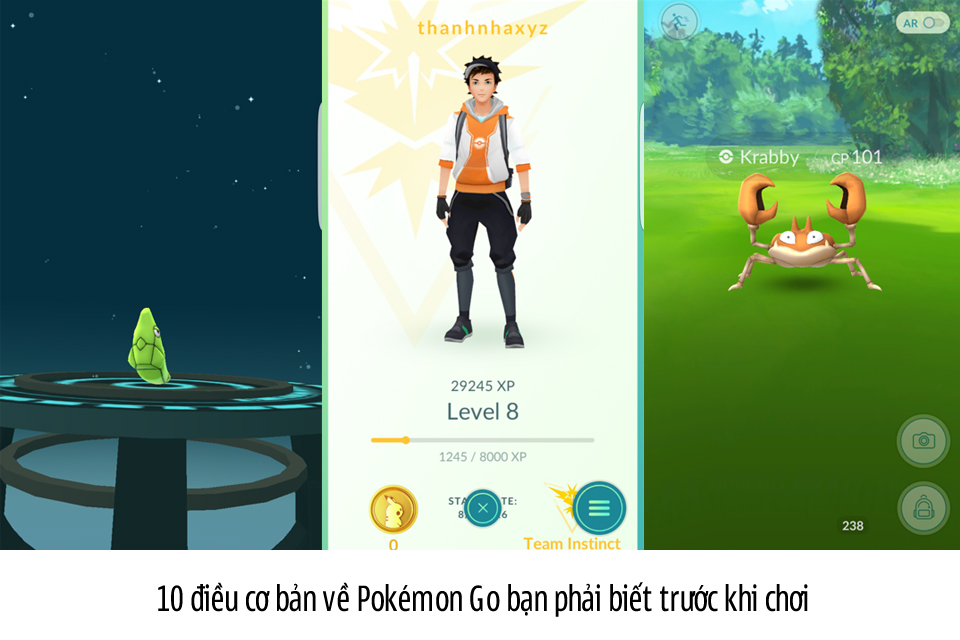 10 điều cơ bản về Pokémon Go bạn phải biết trước khi chơi 10 điều cơ bản về Pokémon Go bạn phải biết trước khi chơi
